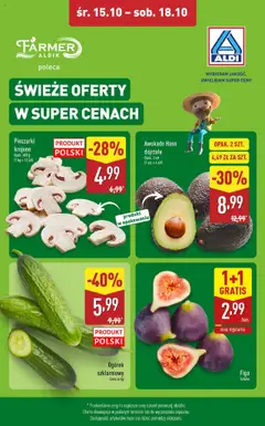 Pogląd gazetki "Świeże oferty" ze sklepu Aldi ważnej od 15.10.2025