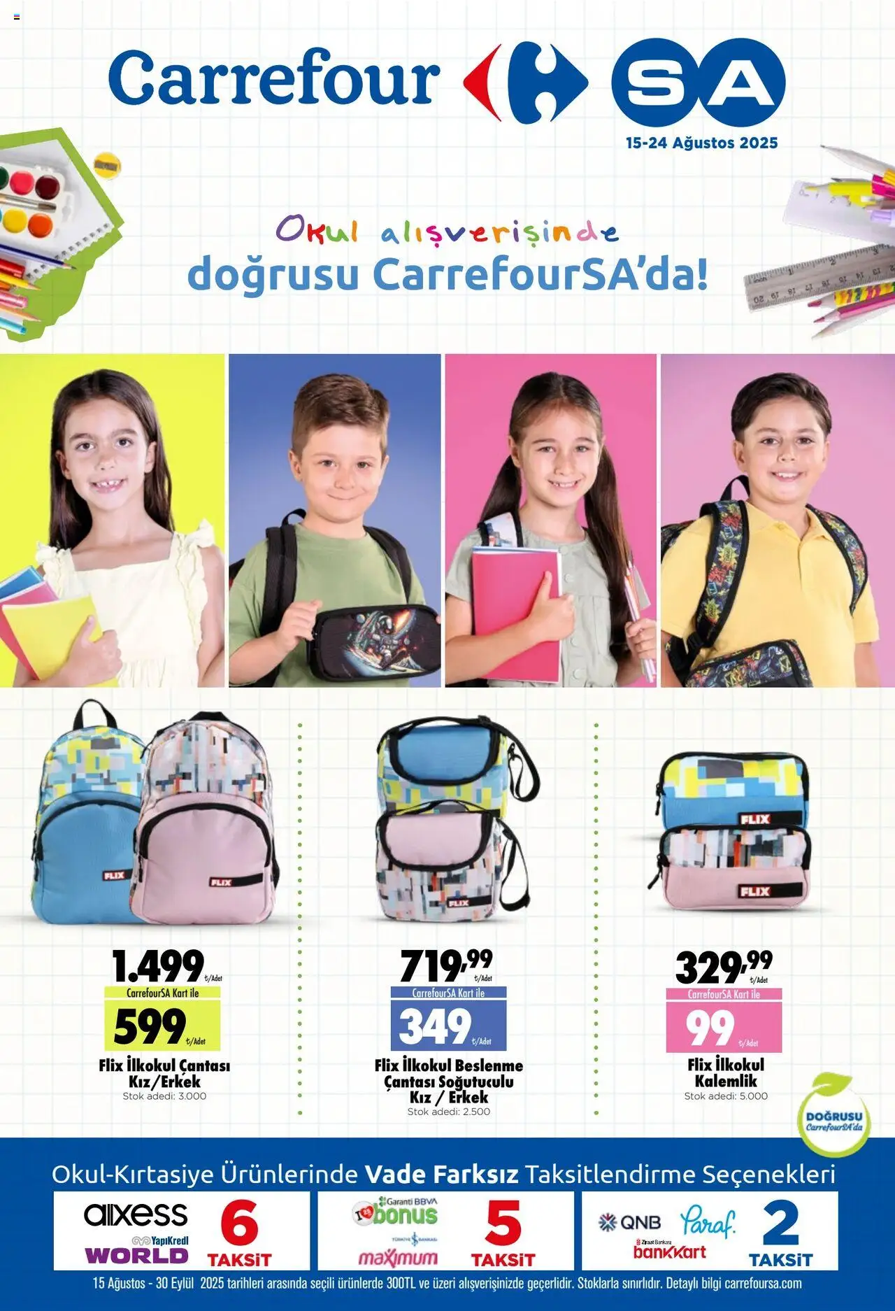 CarrefourSA Katalog 15 Ağustos 2025 - Indirimli ürünler - Sayfa numarası 1 - Kalemlik