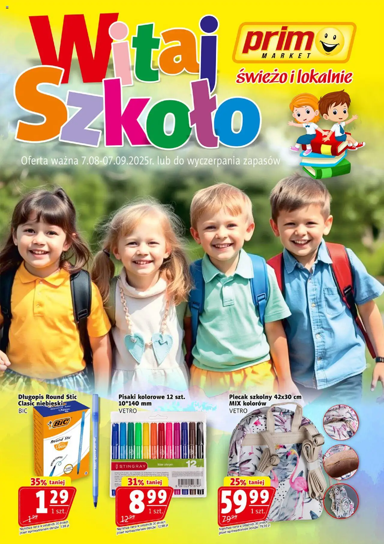 Prim Market Witaj Szkoło od 07.08.2025 - Nowa Gazetka - Numer strony 1