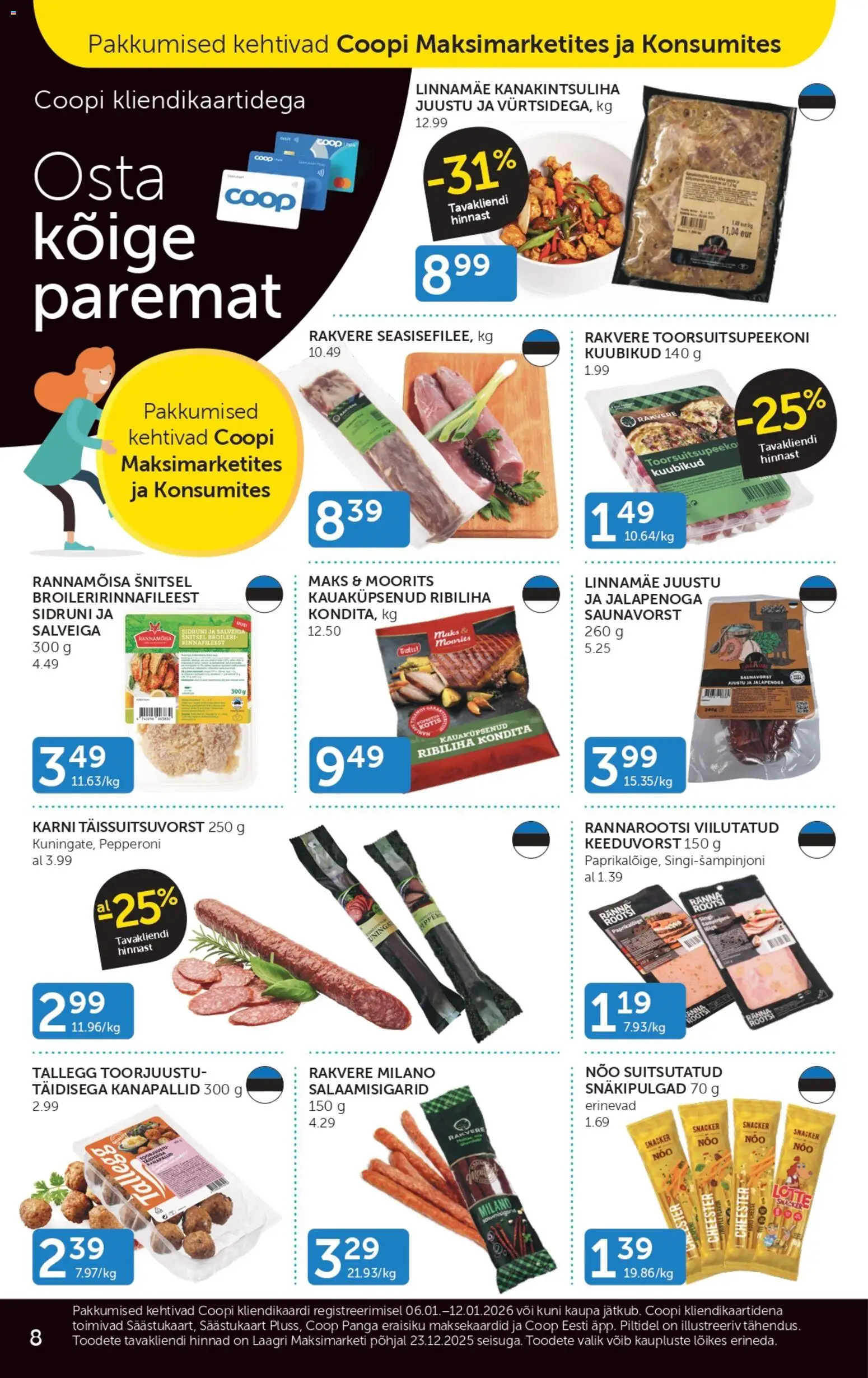 Coop kliendilehe eelvaade alates 2026.01.06