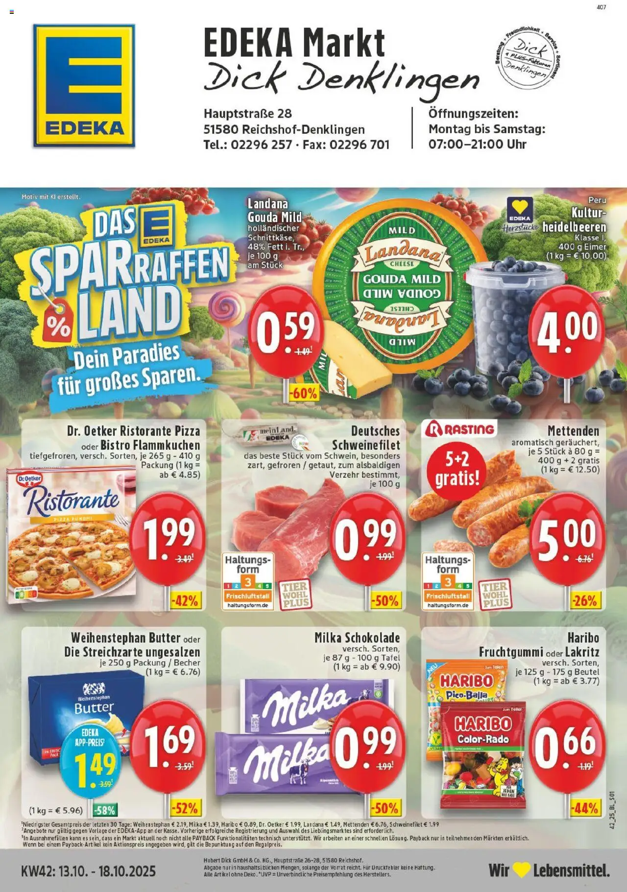 EDEKA Prospekt ab 13.10.2025 - Prospekt Reichshof - Denklingen Online