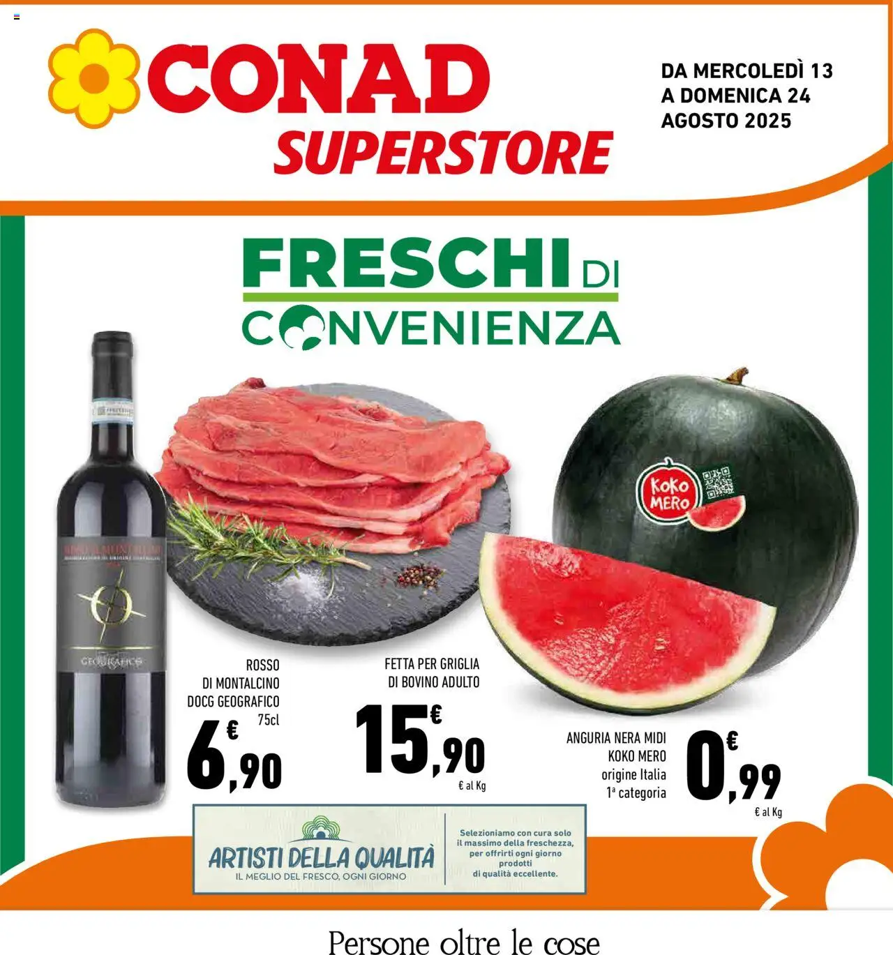 Volantino Conad valido da 13/08/2025 numero di pagina 1