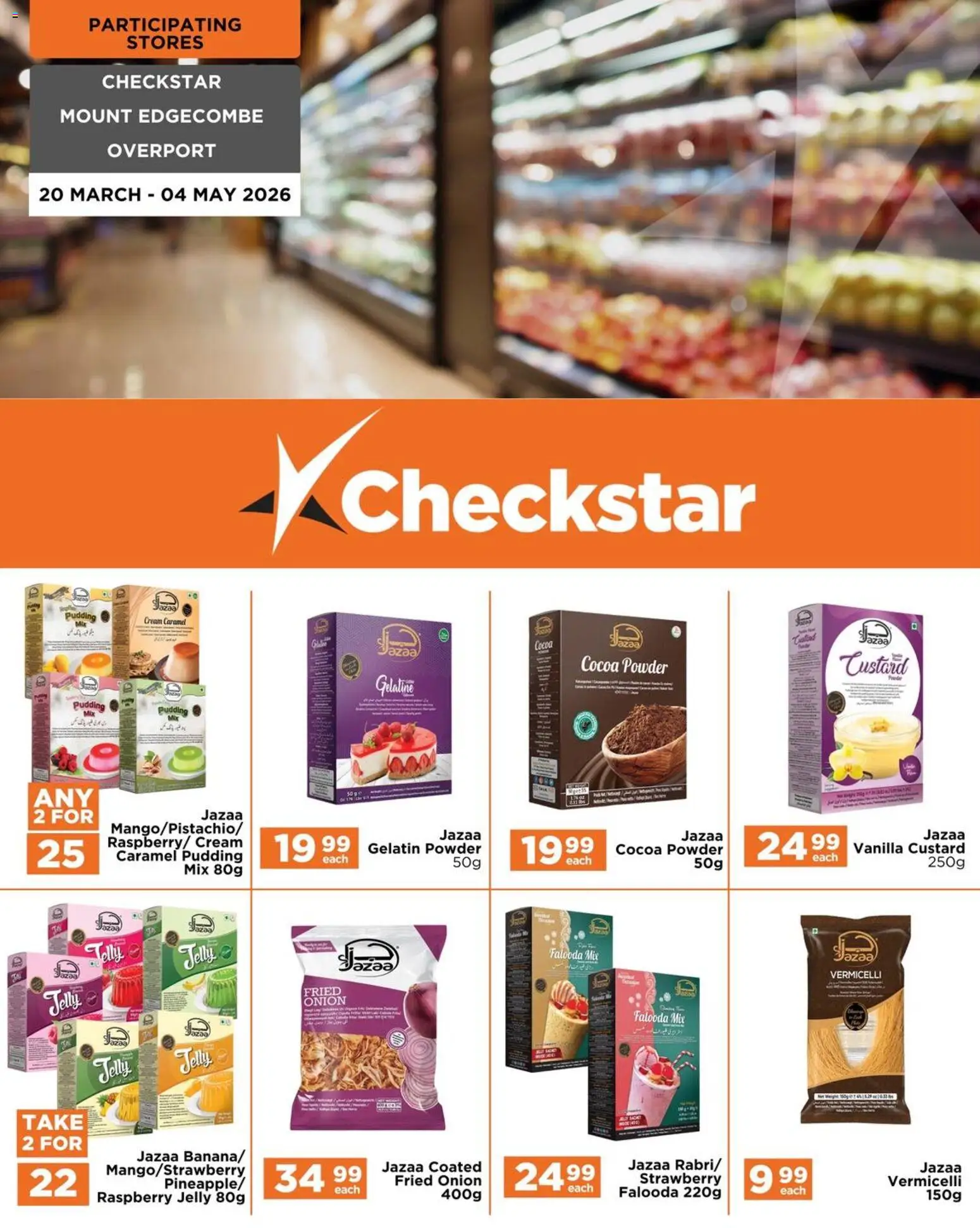 Preview of Check Star flyer valid from 20/03/2026 - Cocoa, Cocoa powder, Cream, Onion, Caramel, Custard, Vanilla, Powder