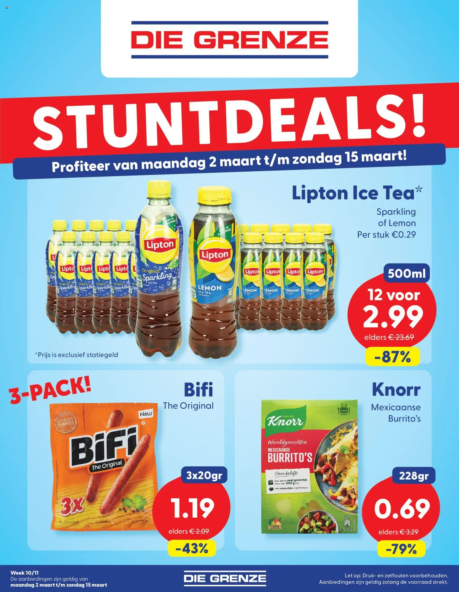 Voorbeeld van Folder week 10/11 van winkel Die Grenze geldig vanaf 02-03-2026 - Ingrediënten, Ice Tea