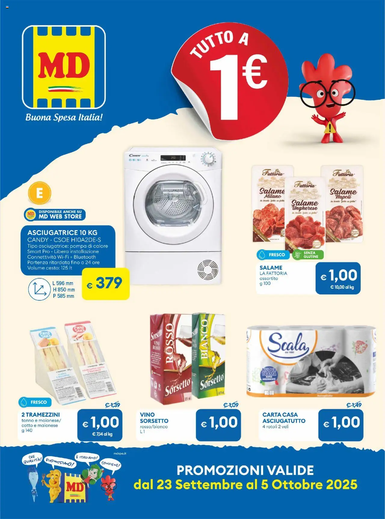 Volantino MD Discount valido da 23/09/2025 numero di pagina 1