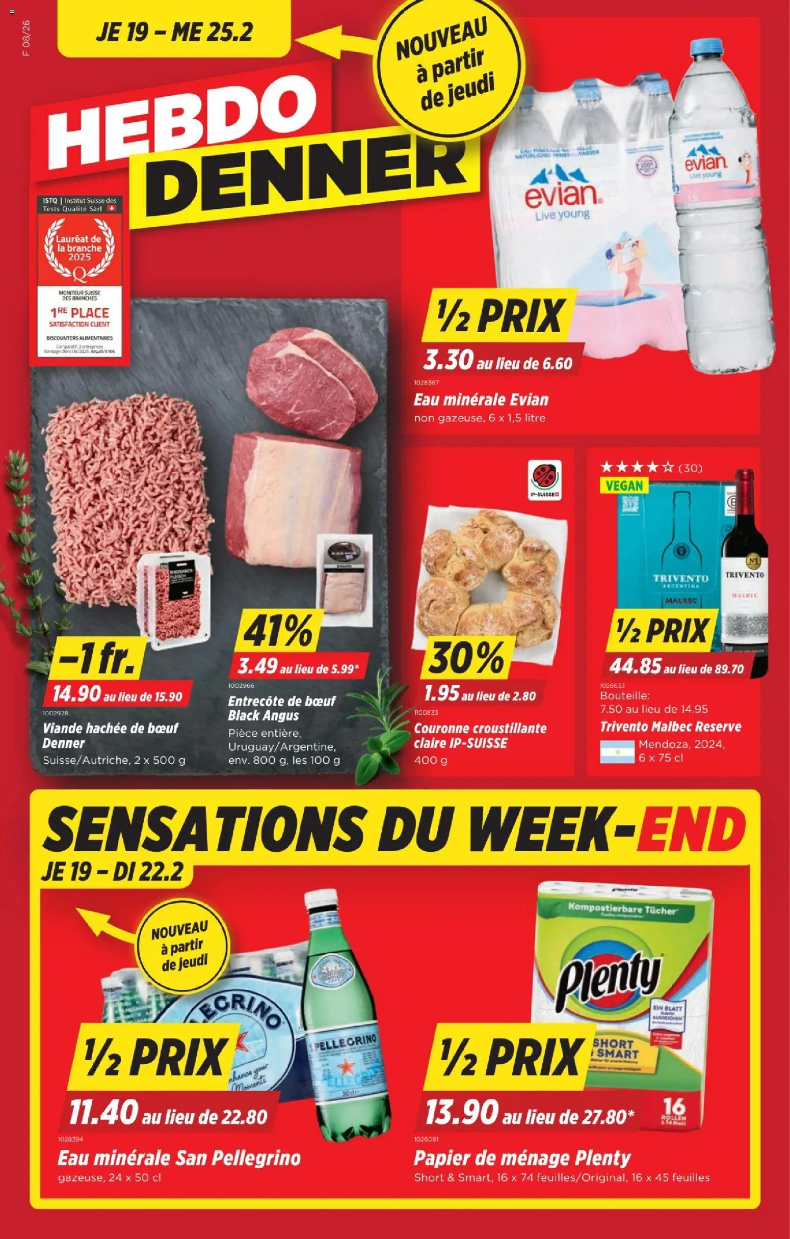 Vorschau des Merkblatts Aktionen FR vom Shop Denner gültig von 19.02.2026 bis 25.02.2026