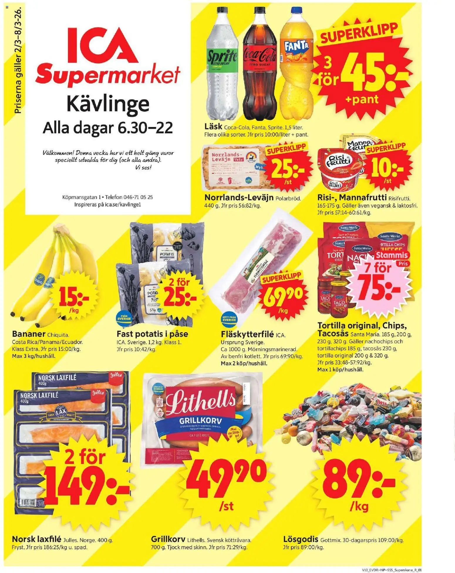 Förhandsgranska reklamblad Kävlinge från butik ICA Supermarket gäller från 02/03/2026