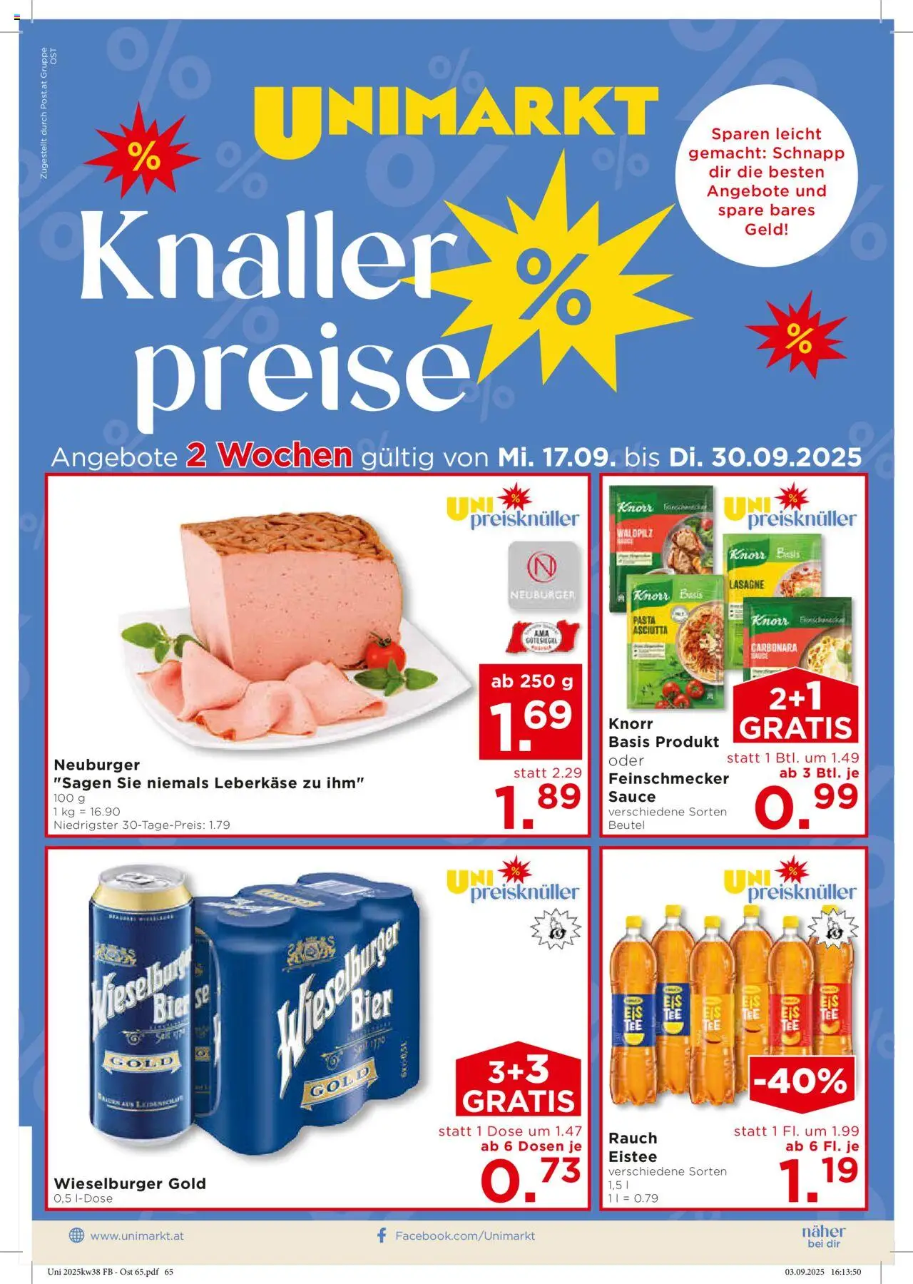  Unimarkt Ost ab (17.09.2025 - 30.09.2025) - Seite 1