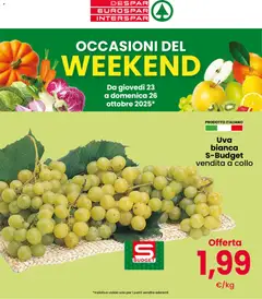 Anteprima dell'opuscolo Volantino Occasioni del weekend dal negozio Despar valido da 23/10/2025