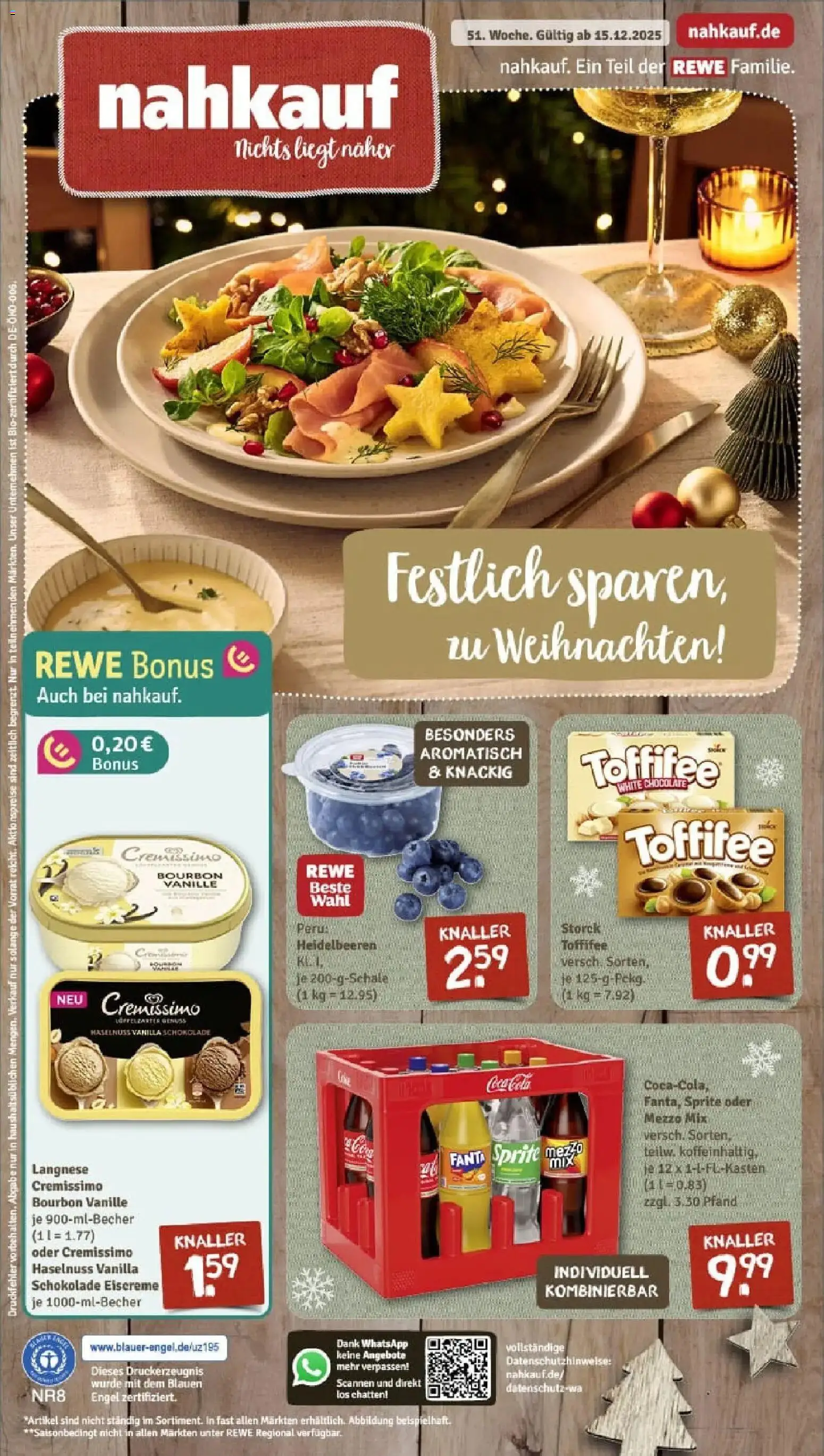 Vorschau von dem Prospekt des Geschäftes Rewe, gültig ab dem 15.12.2025