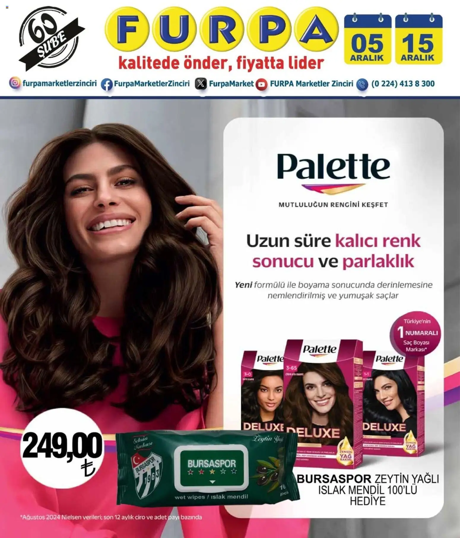 Furpa İndirim Palette 05.12.2025 - Broşürünün önizlemesi - Zeytin, Mendil