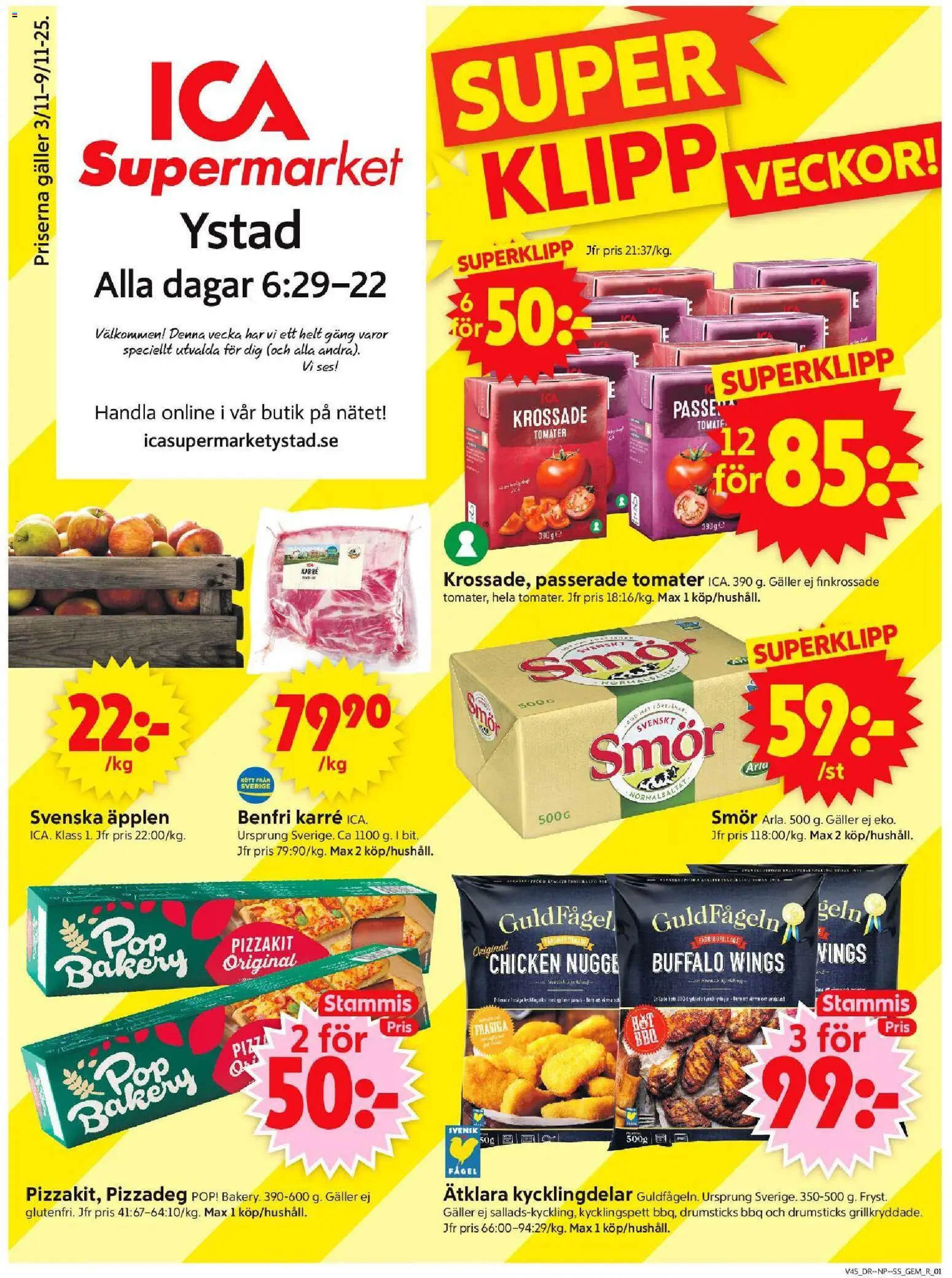 Förhandsgranska reklamblad Ystad från butik ICA Supermarket gäller från 03/11/2025