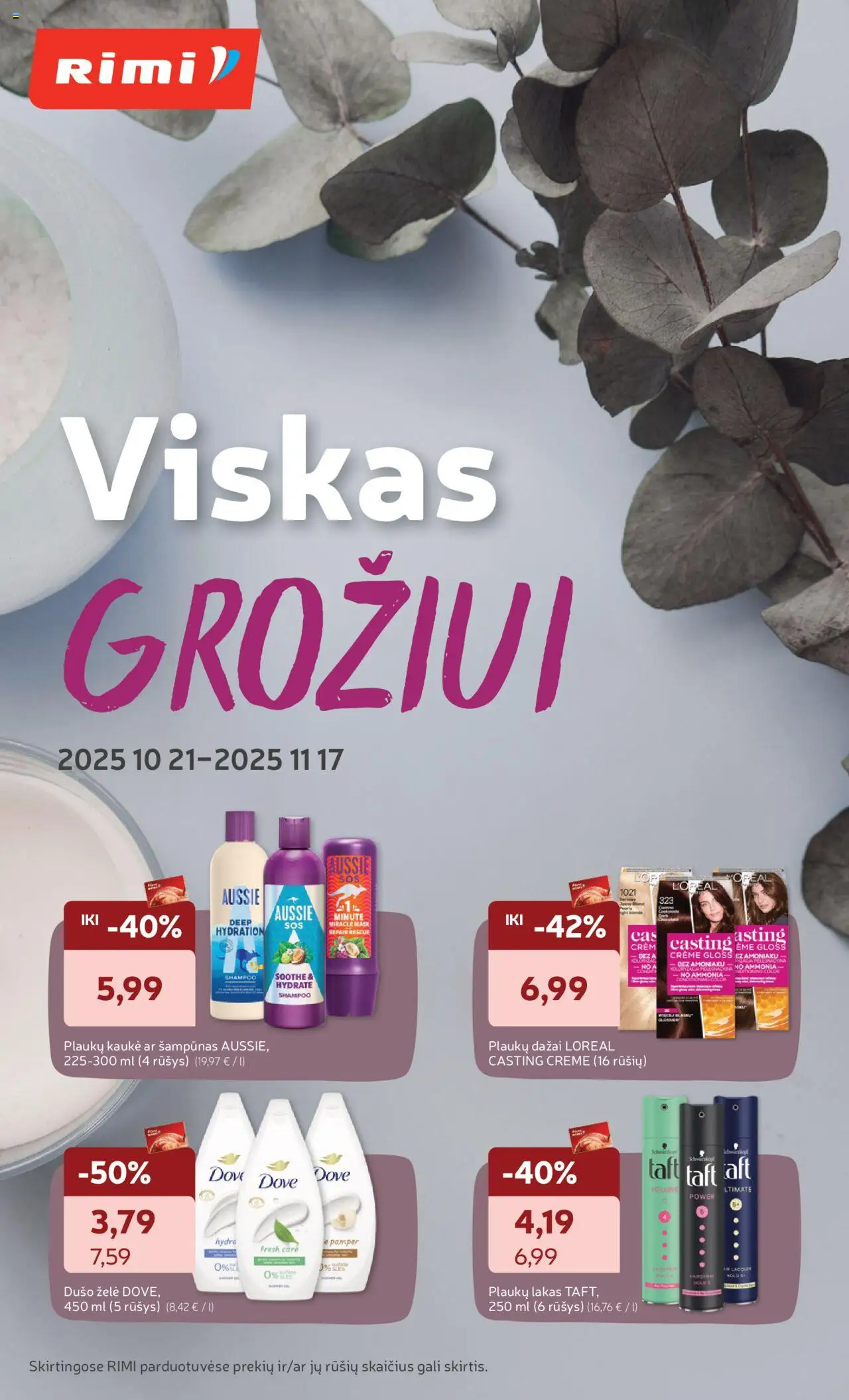 Rimi leidinys galioja nuo 2025.10.21 – puslapio numeris 1