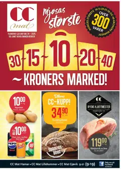 Forhåndsvis Kundeavis fra butikk CC Mat gyldig fra 18/08/2025