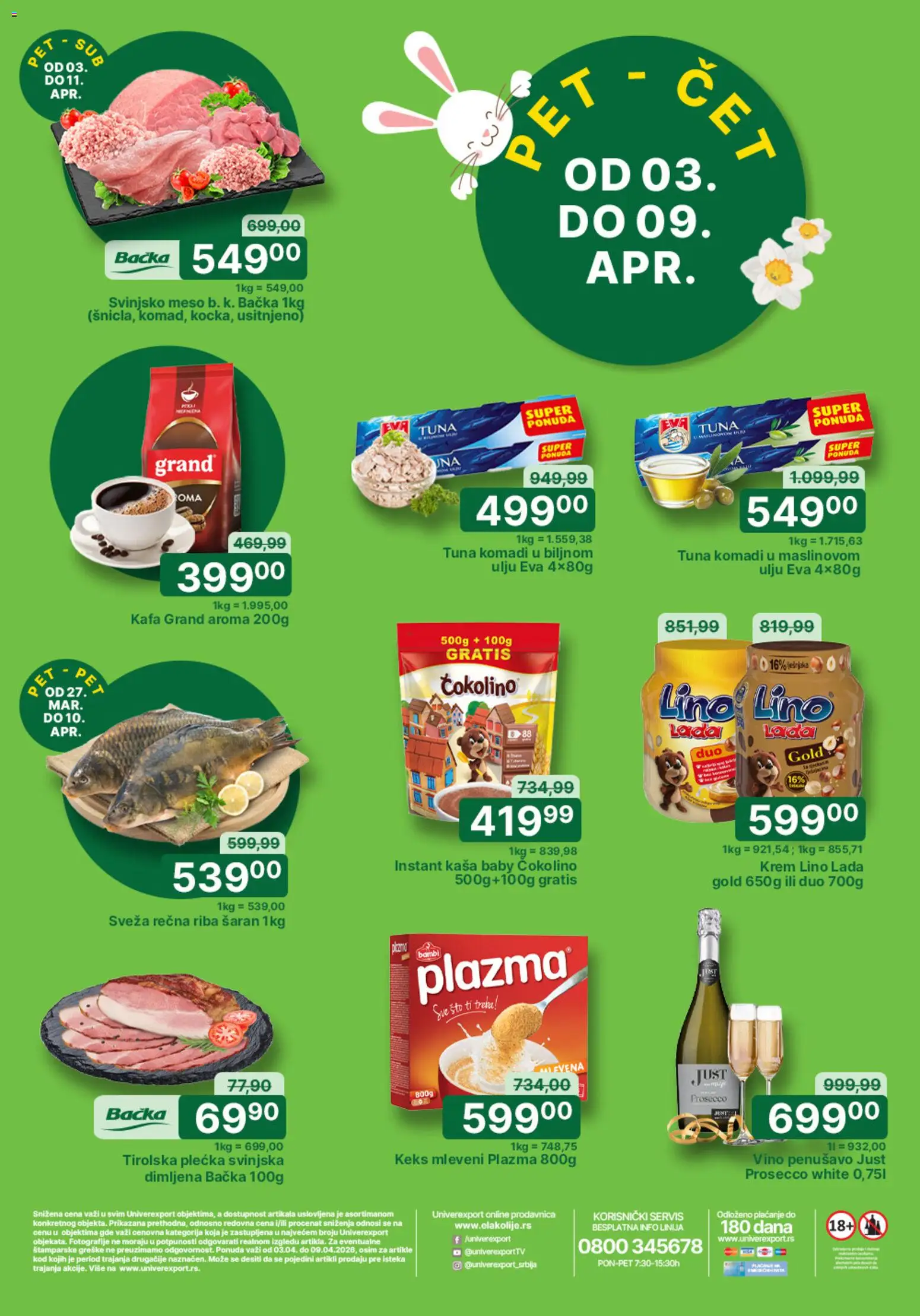 Pregled Univerexport kataloga - važi od 03.04.2026