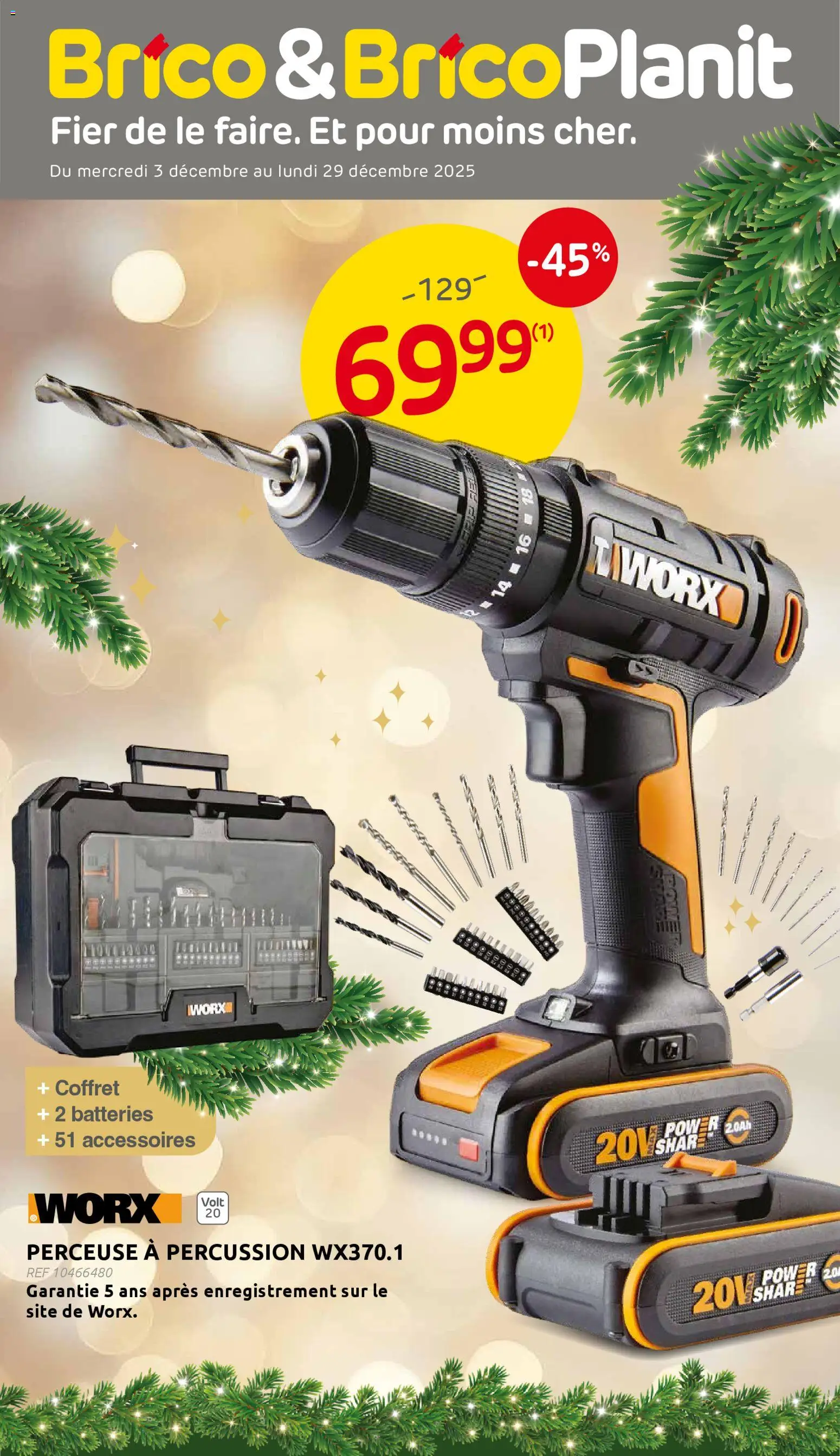 Voorbeeld van Publicité van winkel Brico Plan-it geldig vanaf 03/12/2025