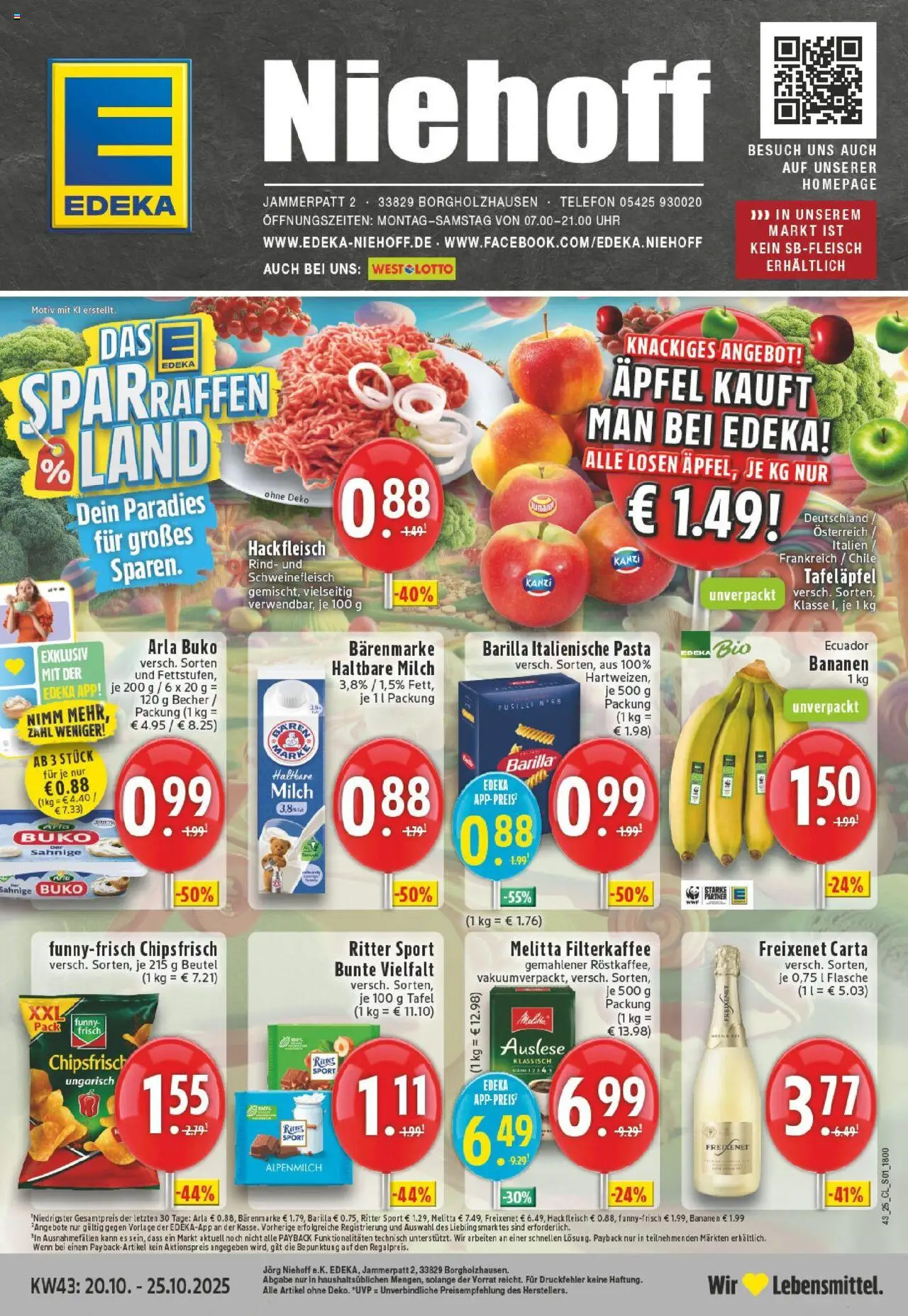 EDEKA Prospekt ab 19.10.2025 - Prospekt Borgholzhausen Online