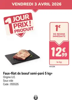 Prévisualisation de Promocash PROMO faux-filet du magasin Promocash formulaire valide 03/04/2026