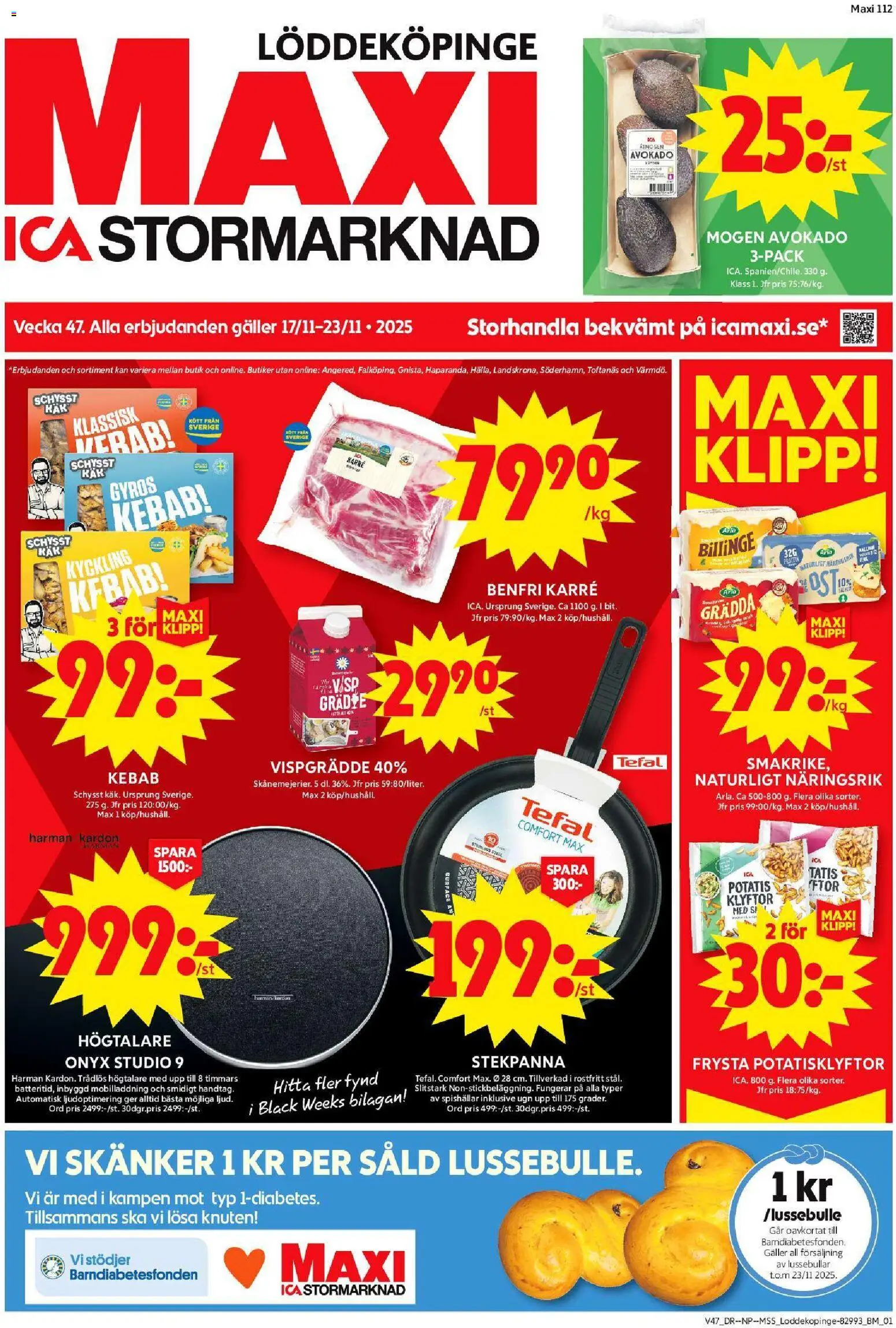 Förhandsgranska reklamblad Löddeköpinge från butik ICA Maxi gäller från 17/11/2025
