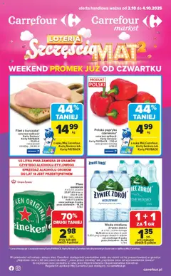 Pogląd gazetki "Weekend promek już od czwartku" ze sklepu Carrefour ważnej od 02.10.2025