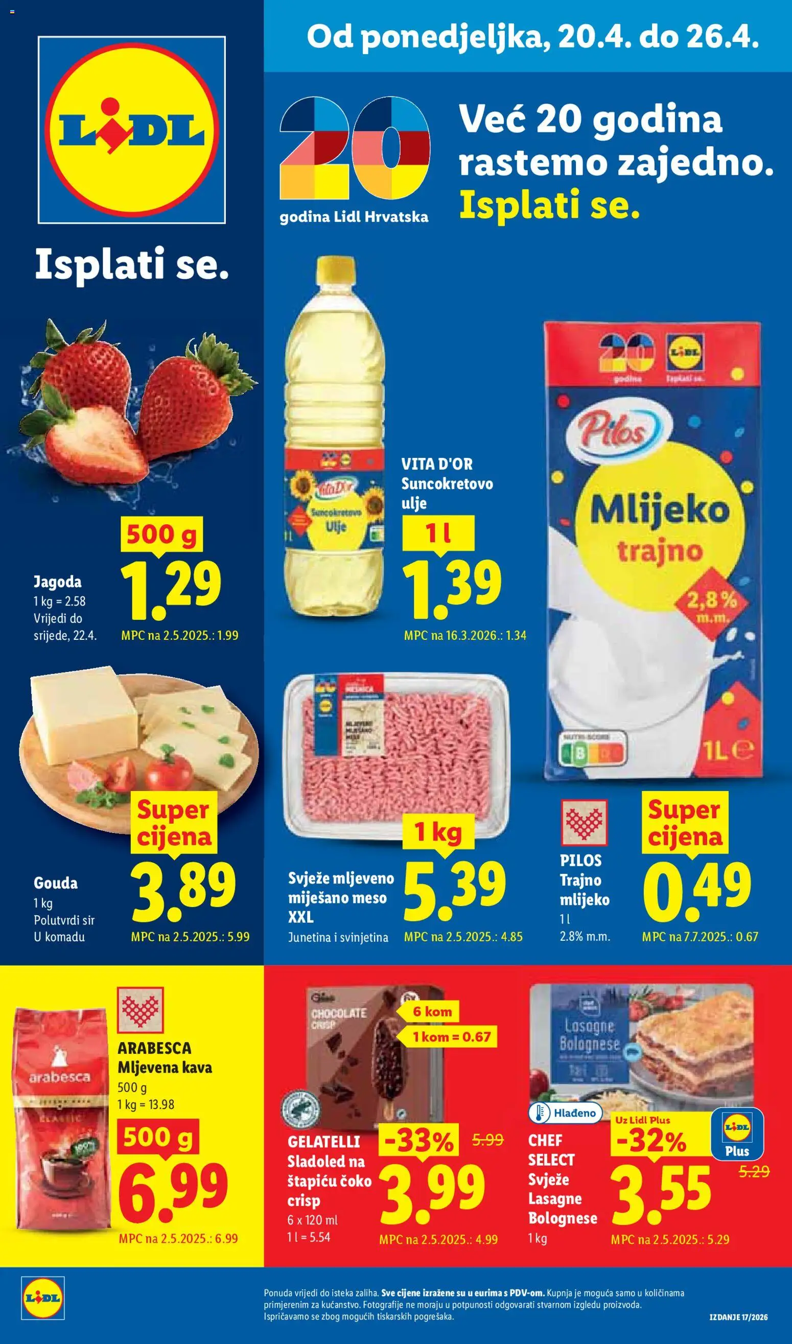 Pregled letka Lidl Katalog trgovine Lidl vrijedi od 20.04.2026
