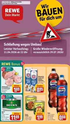 Vorschau von dem Prospekt des Geschäftes Rewe, gültig ab dem 05.04.2026