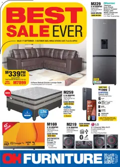 Preview of OK Furniture flyer valid from 17/09/2025