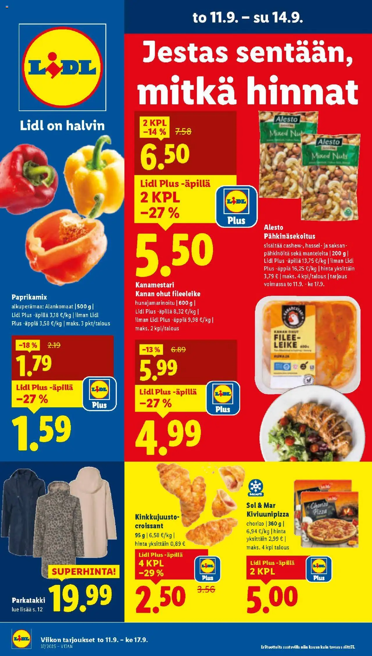 Lidl-kaupan Tarjoukset - Tampere voimassa 11/09/2025 - Sivulla 1