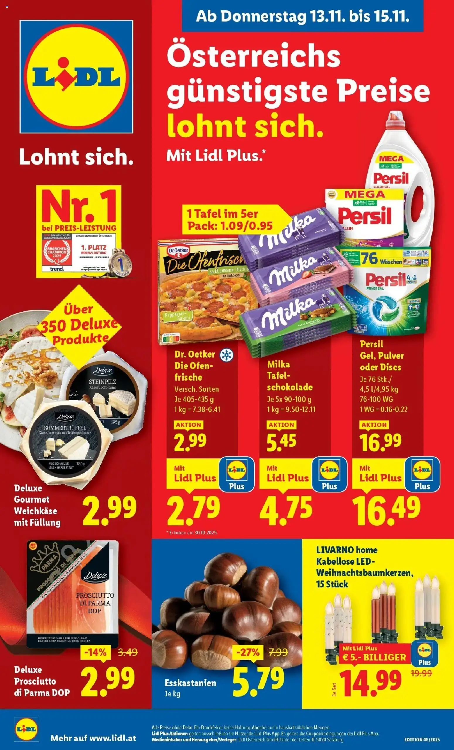 Vorschau der Angebote: Lidl Wien, Langenzersdorf, Zwettl gültig ab 13.11.2025