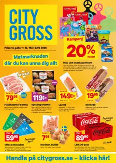 Förhandsgranska reklamblad City Gross erbjudanden från butik City Gross gäller från 16/03/2026