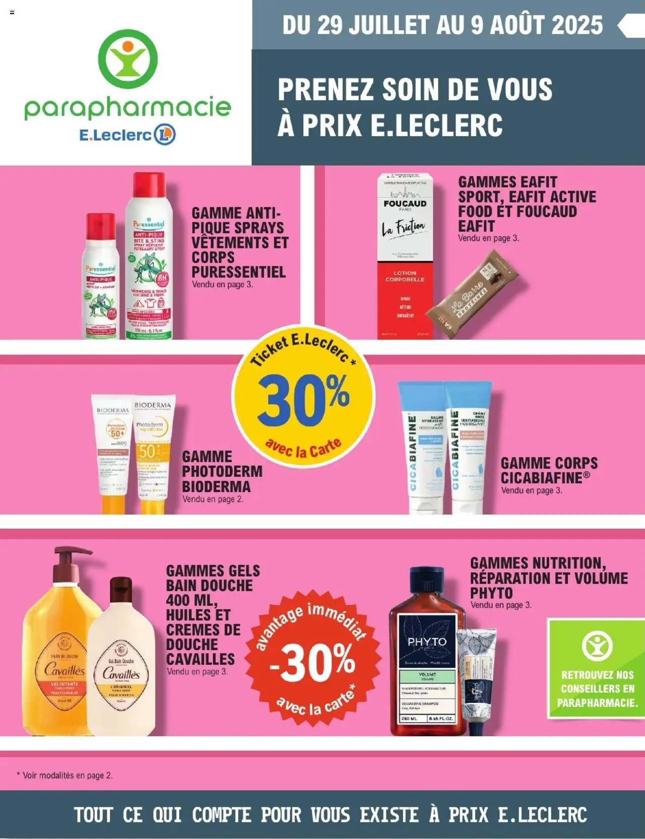 Catalogue Parapharmacie de la boutique E.Leclerc valable du 29/07/2025 - Page numéro 1