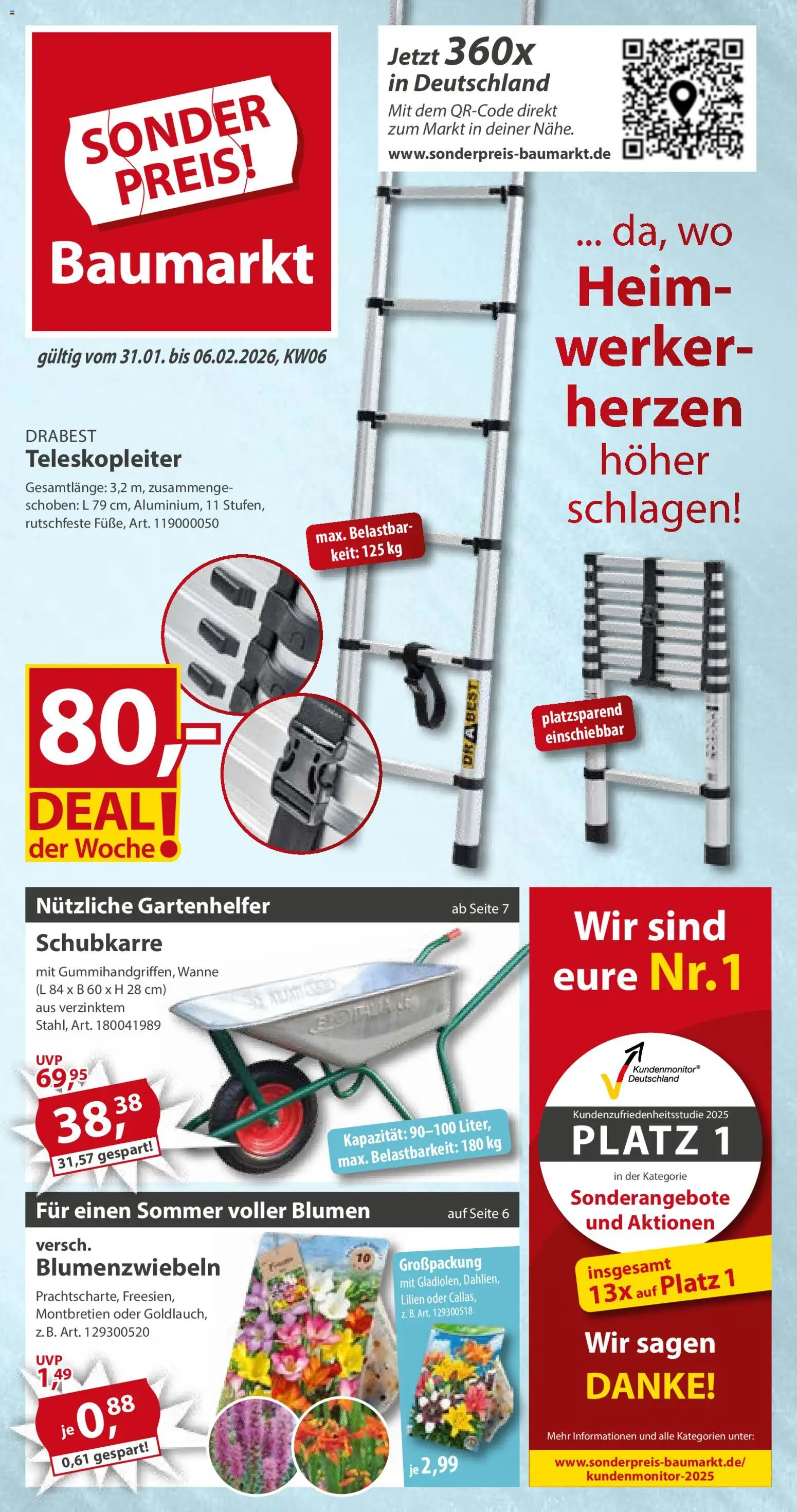 Vorschau von dem Prospekt des Geschäftes Sonderpreis Baumarkt, gültig ab dem 31.01.2026