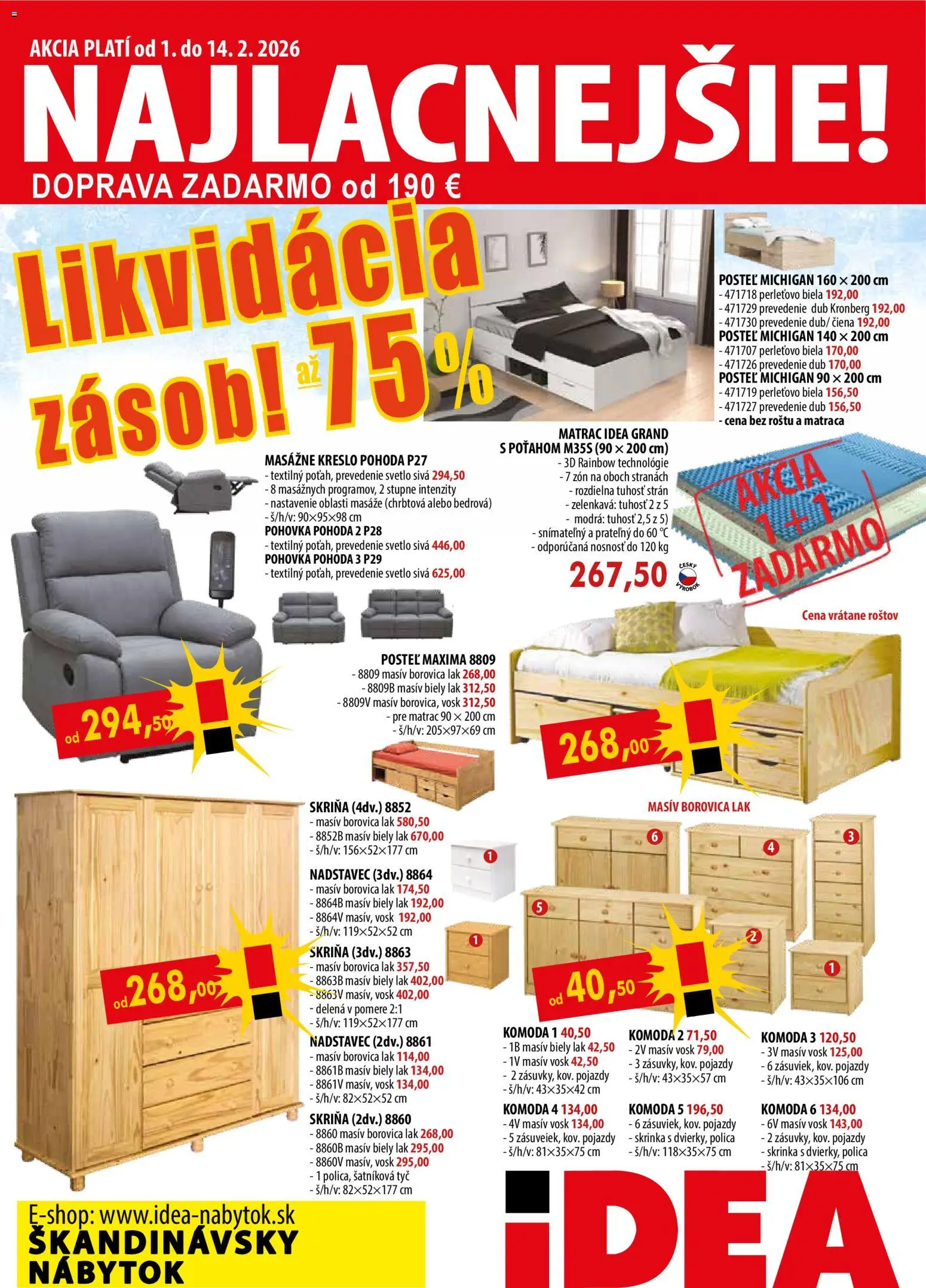 Náhľad IDEA nábytok letáku platného od 01.02.2026