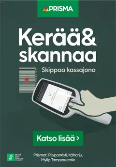 Kaupan Prisma Kerää ja skannaa esikatselu, voimassa 17/04/2025
