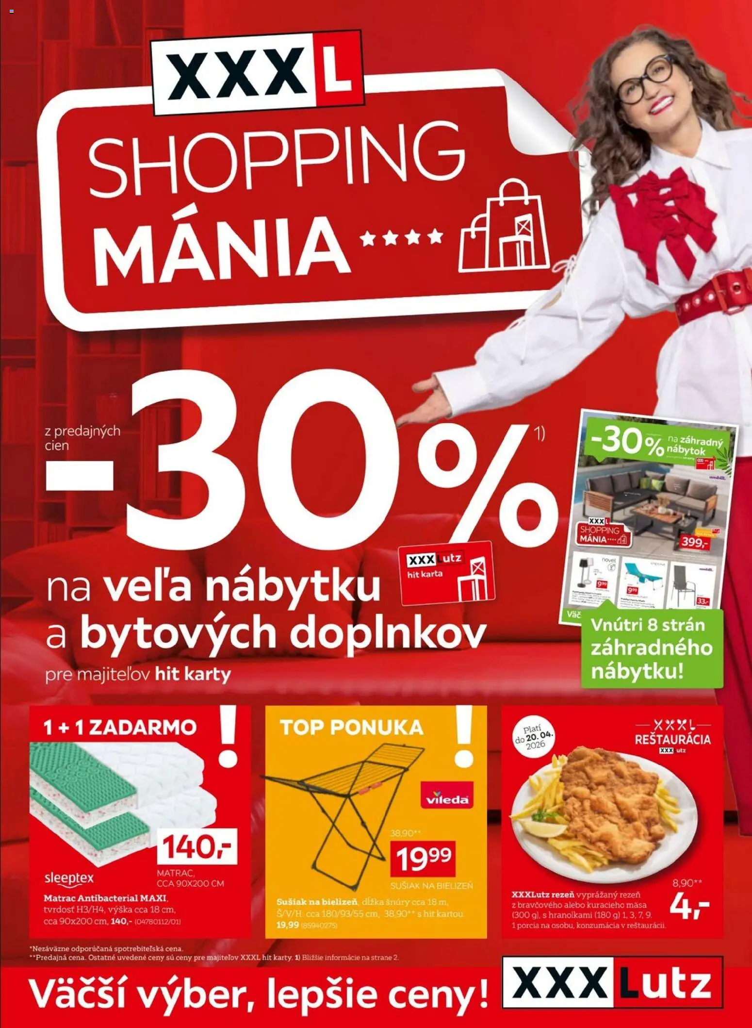 Náhľad XXXLutz letáku platného od 06.04.2026 - Nábytok, Matrac, Záhradný nábytok