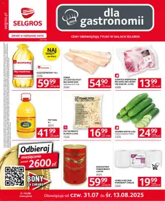 Pogląd gazetki "Oferta dla gastronomii" ze sklepu Selgros cash&carry ważnej od 31.07.2025