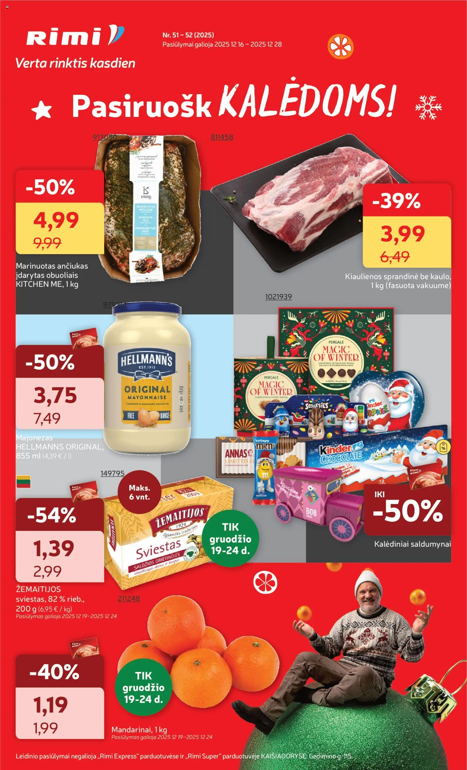 Rimi parduotuvės leidinio Leidinys galiojančio nuo 2025.12.16 peržiūra