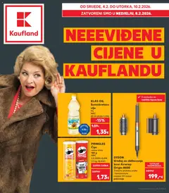 Pregled letka Split-Ravne njive trgovine Kaufland vrijedi od 04.02.2026