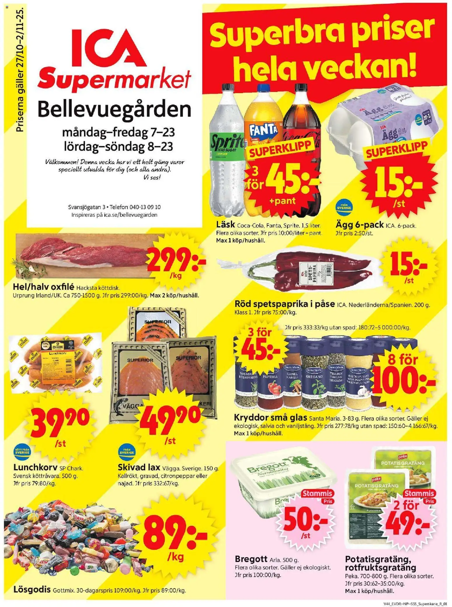 Malmö är giltig 27/10 2025 > Veckans Erbjudanden gäller från 27/10/2025 till 02/11/2025 sidnummer 1