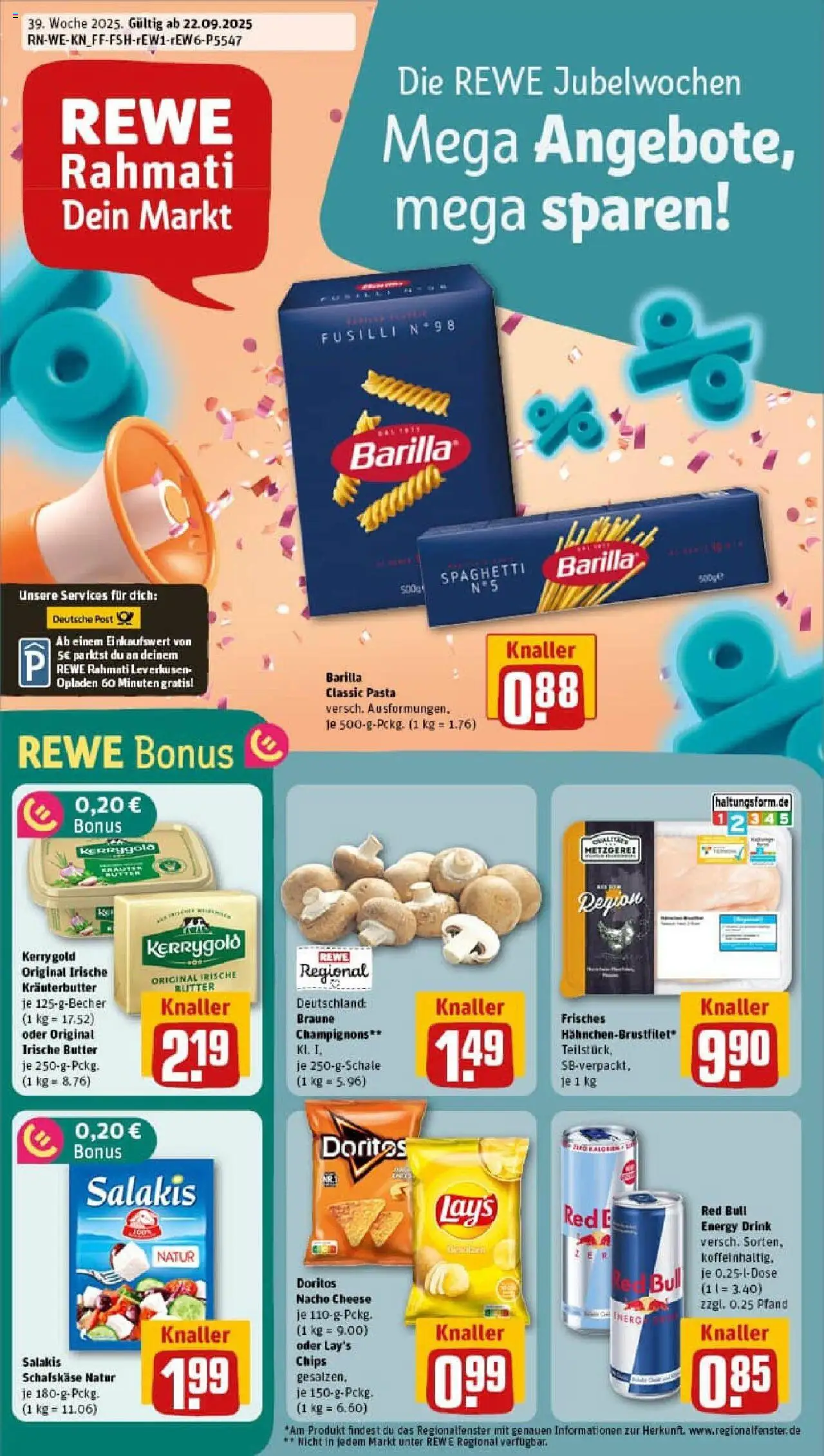 REWE Prospekt ab 21.09.2025 nächste Woche - Prospekt Leverkusen / Opladen	