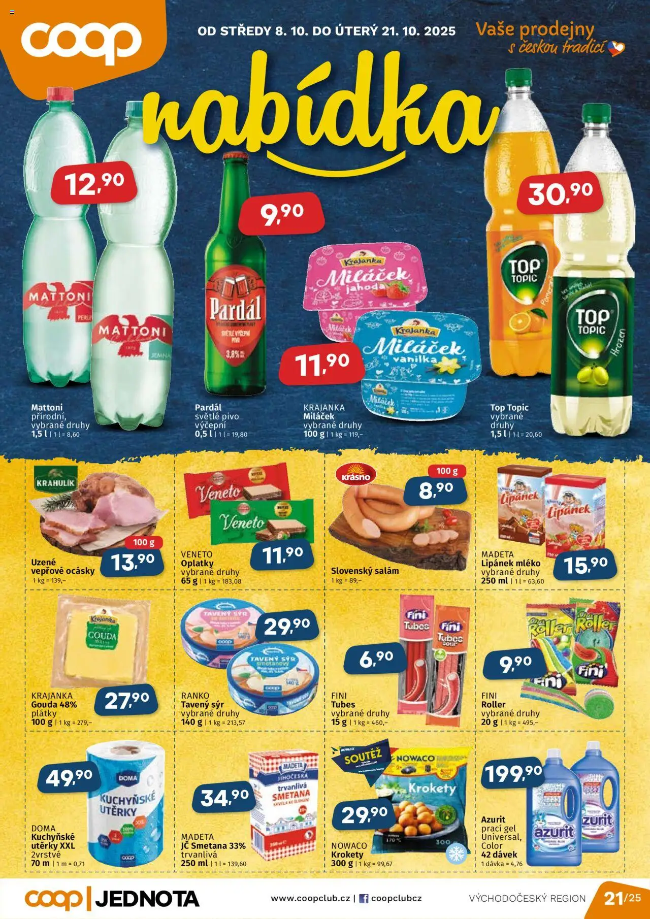  COOP Leták - Východočeský region (08.10.2025) - Jednota leták