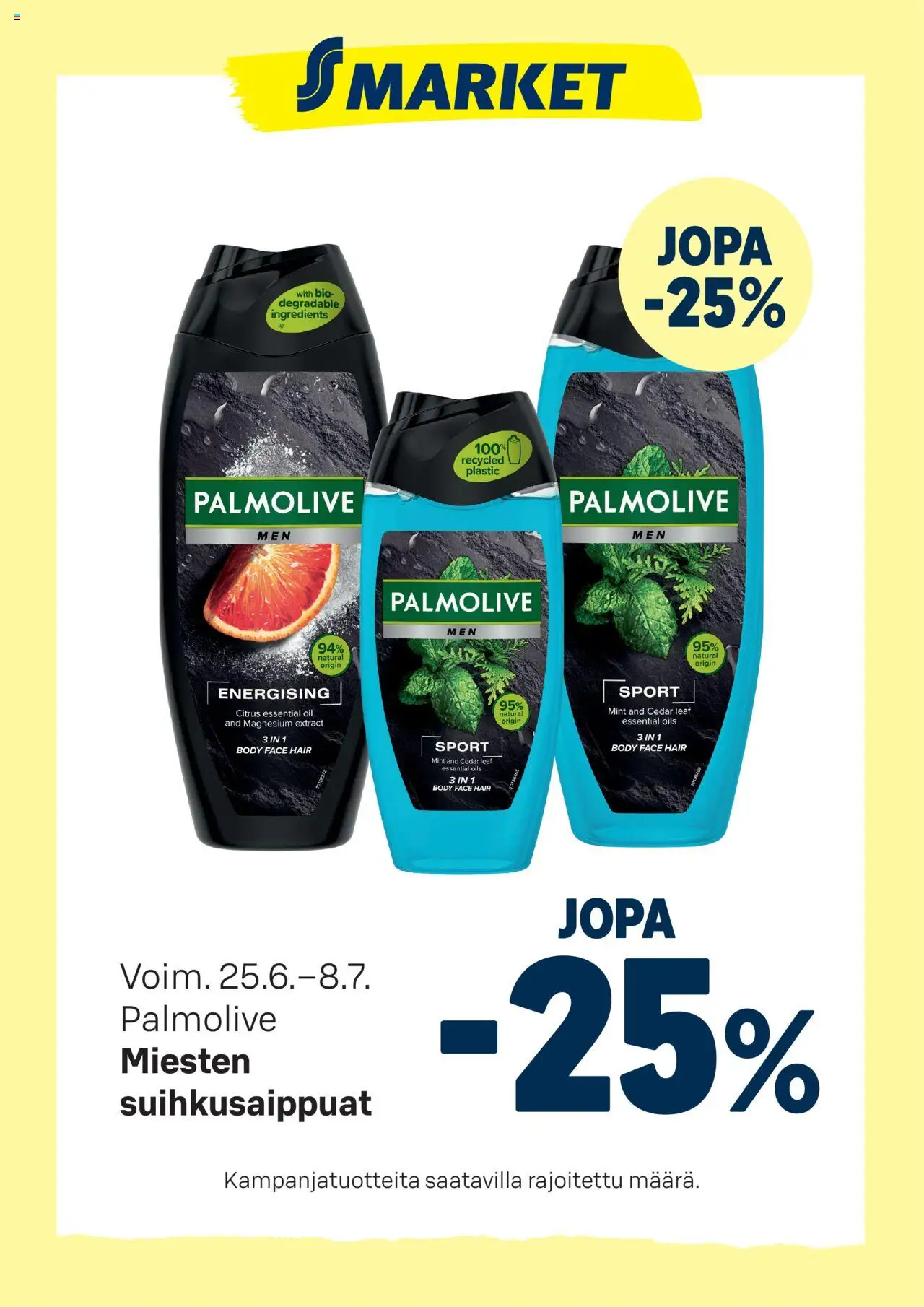 S-market-kaupan Tarjoukset Palmolive voimassa 25/06/2025 - Sivulla 1