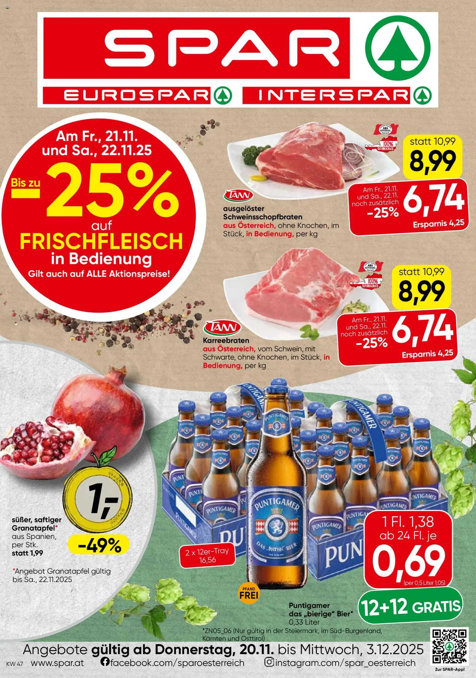 Vorschau der Angebote: Spar Kärnten gültig ab 20.11.2025