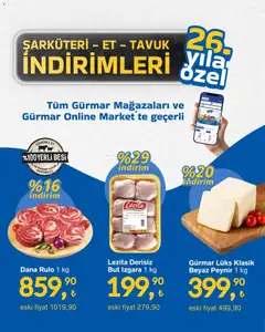 Gürmar Gürmar - Şarküteri Et Tavuk İndirimleri 16.04.2026 - Broşürünün önizlemesi