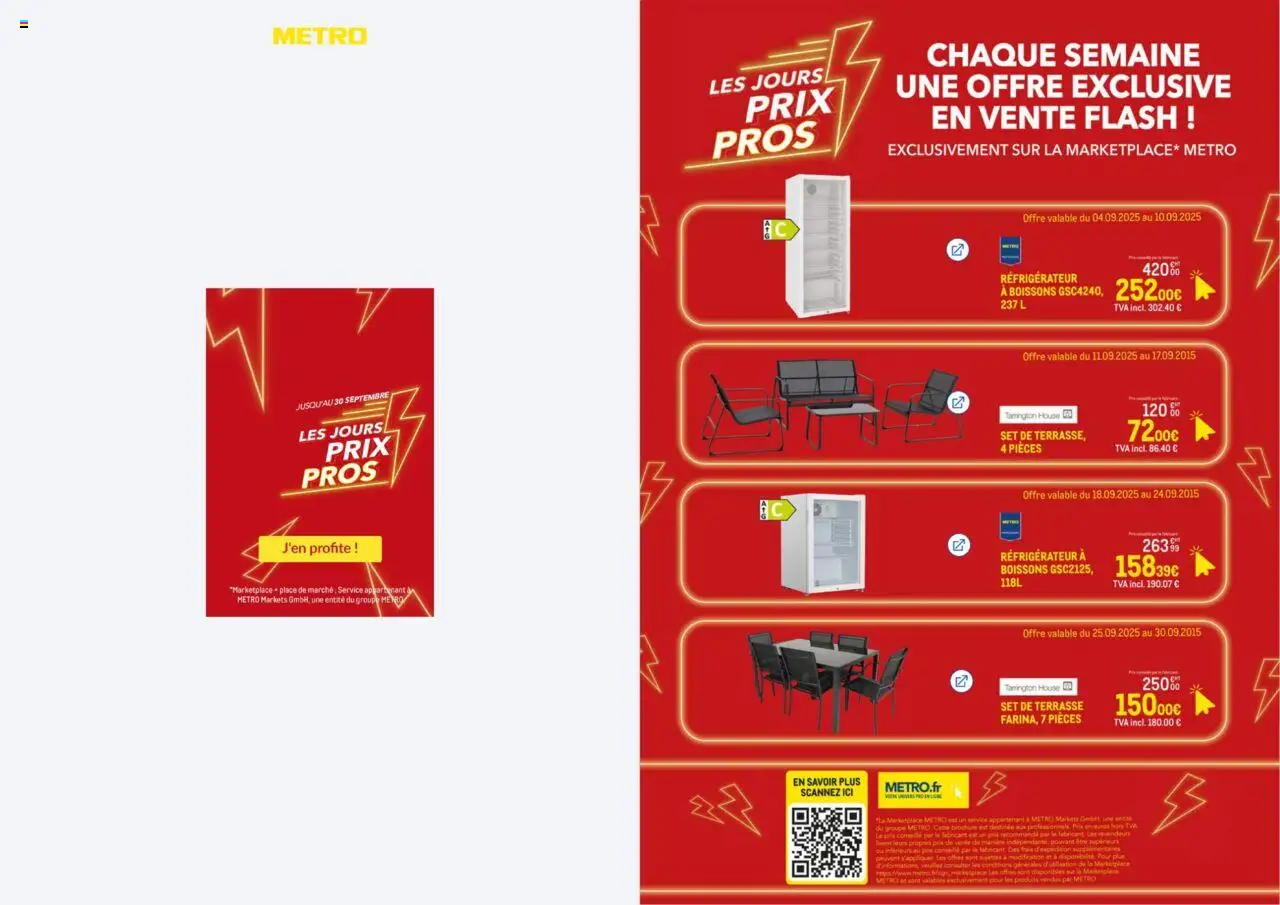 Offres Flash Marketplace de la boutique METRO valable du 04/09/2025 - Page numéro 1