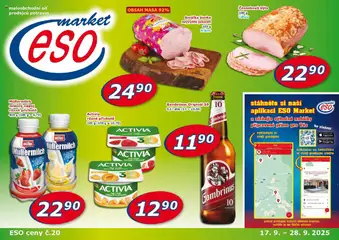 Náhled nabídky: Eso market Leták platný od 17.09.2025