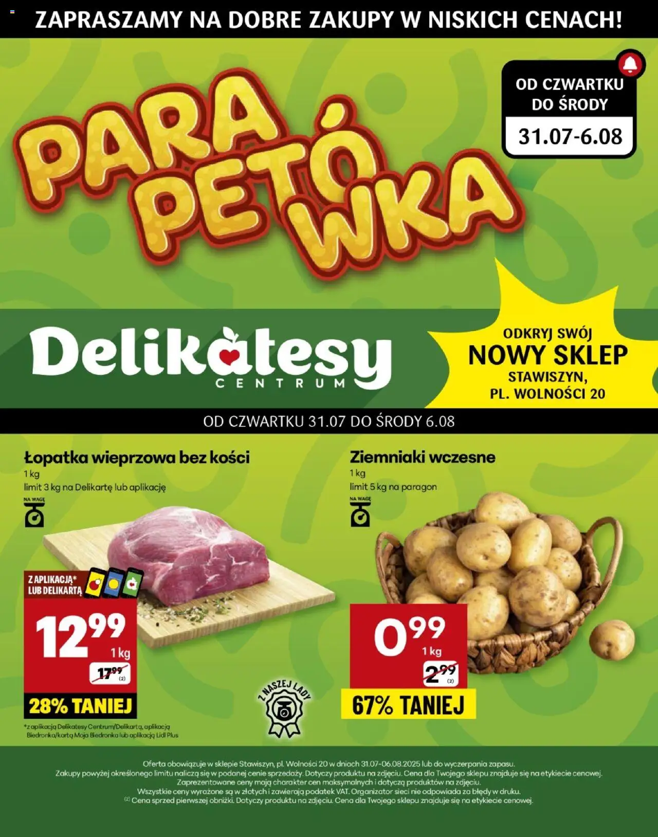 Delikatesy Centrum gazetka 31.07.2025 - Nowa gazetka promocyjna - Numer strony 1