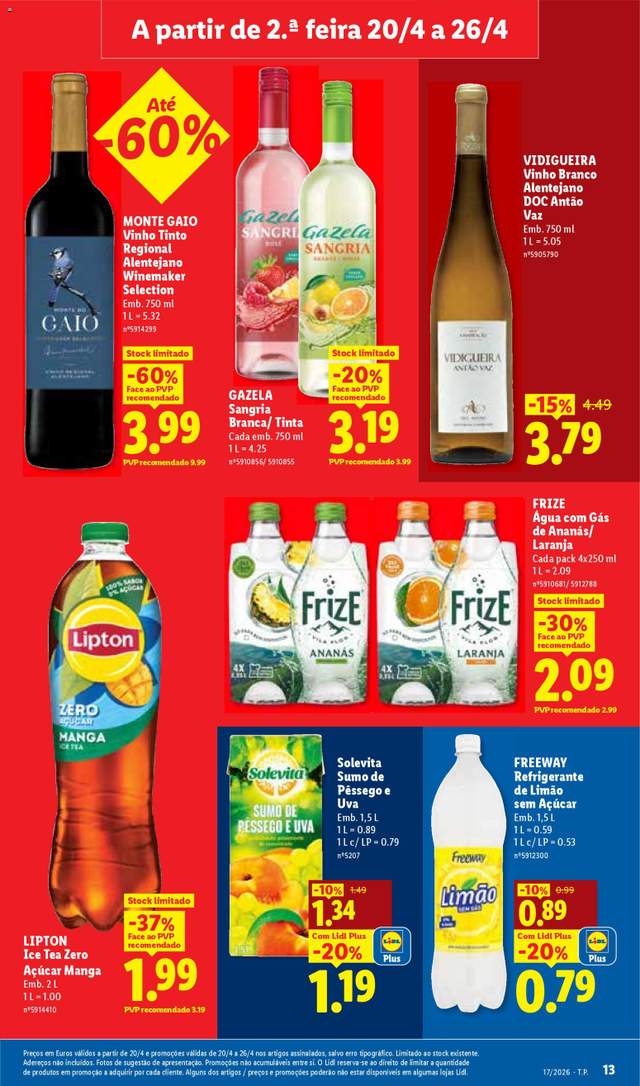 Novo folheto Lidl a partir de 20/04