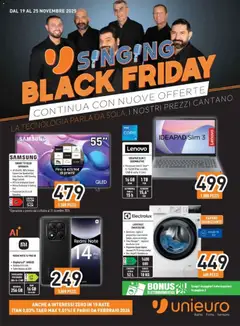 Anteprima dell'opuscolo Black Friday dal negozio Unieuro valido da 19/11/2025