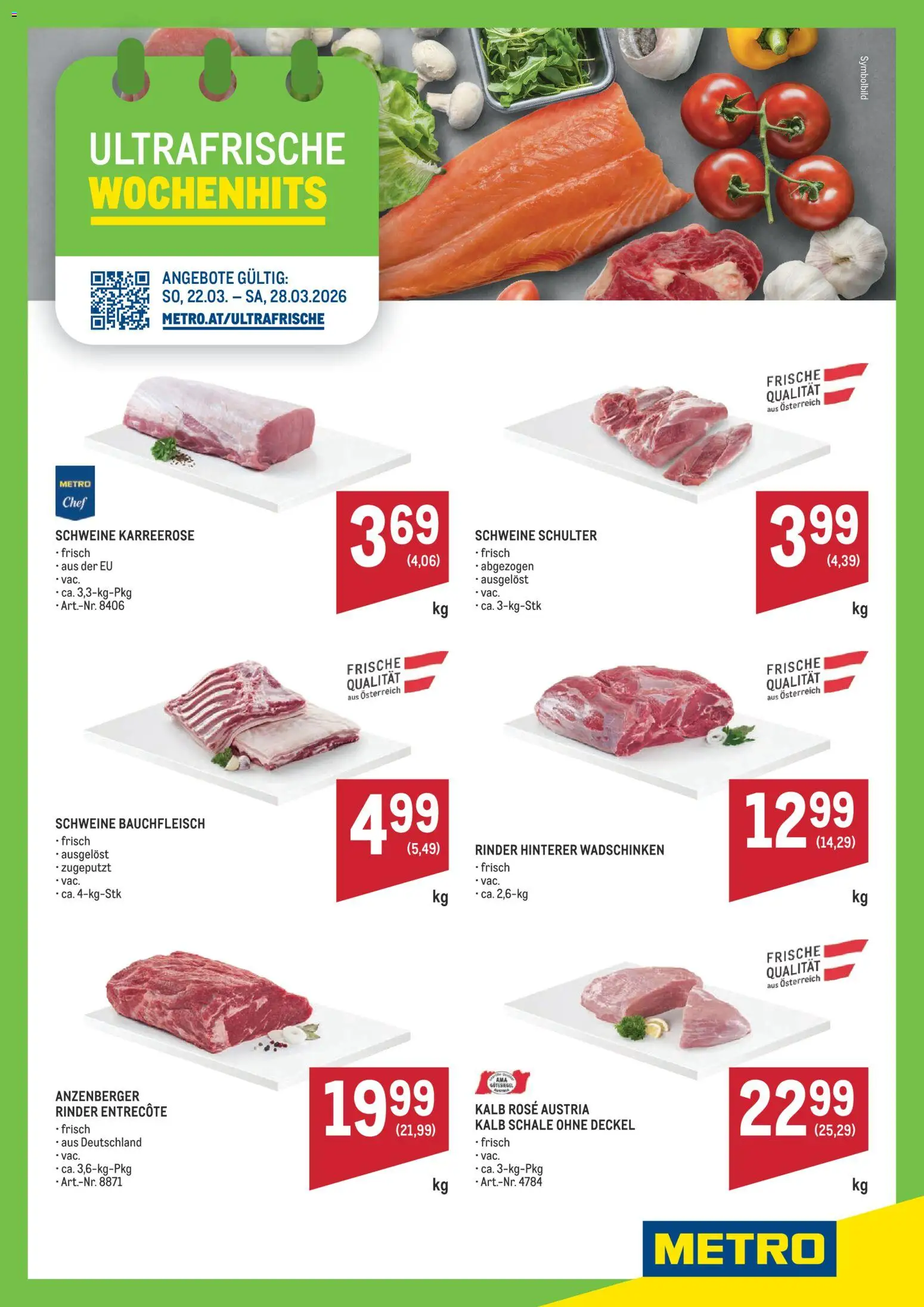 Vorschau der Angebote: Metro Metro angebote Angebote Wochenhits gültig ab 22.03.2026